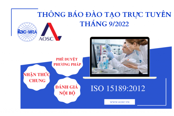 (AOSC) - Thông báo đào tạo trực tuyến ISO 15189 tháng 9