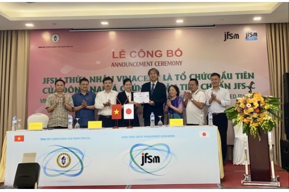 JFSM thừa nhận VinaCert là tổ chức đầu tiên tại Đông Nam Á chứng nhận tiêu chuẩn JFS-C