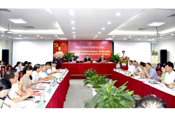 Hoàn thiện cơ chế phối hợp giữa Đảng ủy, Hội đồng trường và Hiệu trưởng trường đại học công lập ở Việt Nam hiện nay