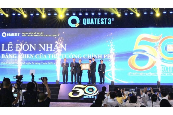 QUATEST 3 kỷ niệm 50 năm thành lập, đón nhận Bằng khen của Thủ tướng Chính phủ